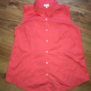 5/$25 mE Maternity sleeveless button down shirt L